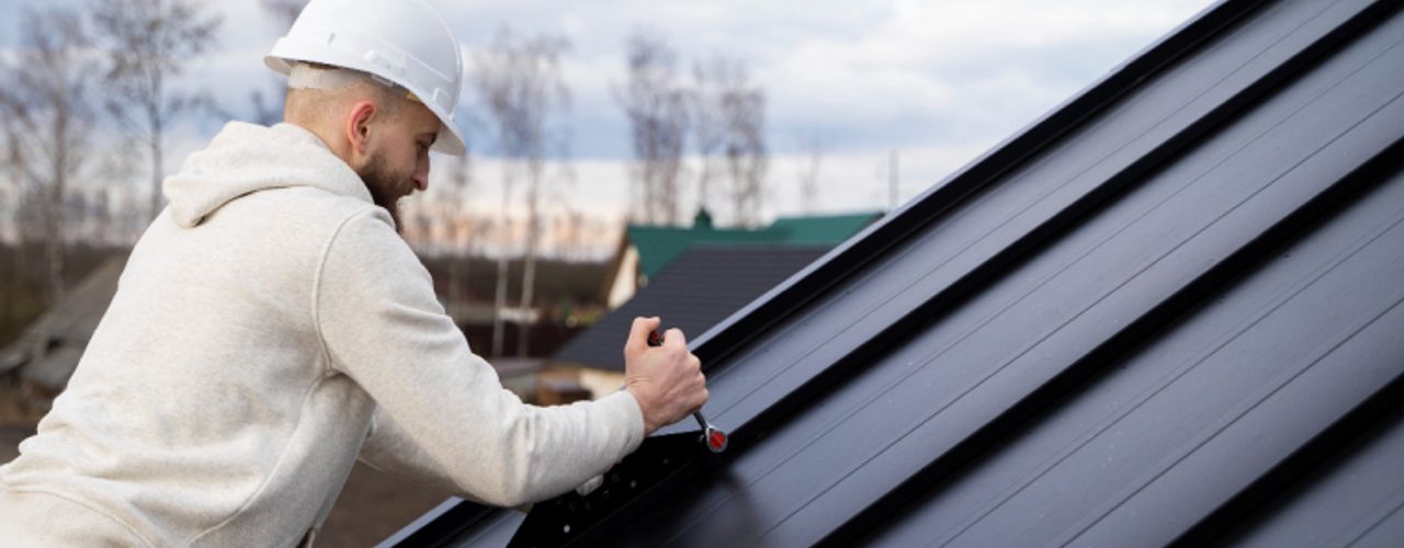 Contractor working
            on roof